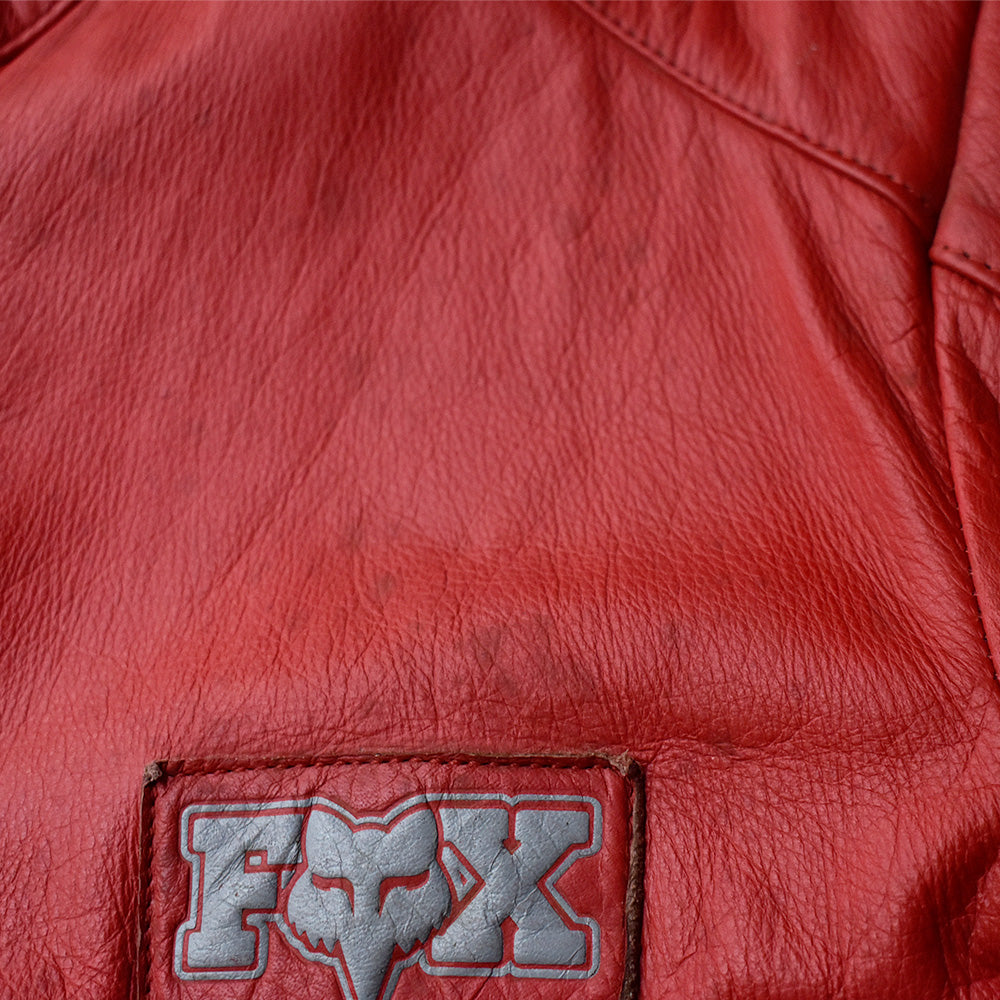 90's FOX Racing レザー レーシングジャケット 240408H