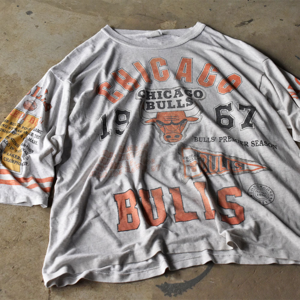 シカゴ・ブルズ NBA ハーフスリーブTシャツ 1991年 グレー USA製 ヴィンテージ