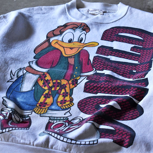 90’s Disney “DONALD” クルーネック スウェット 240226H