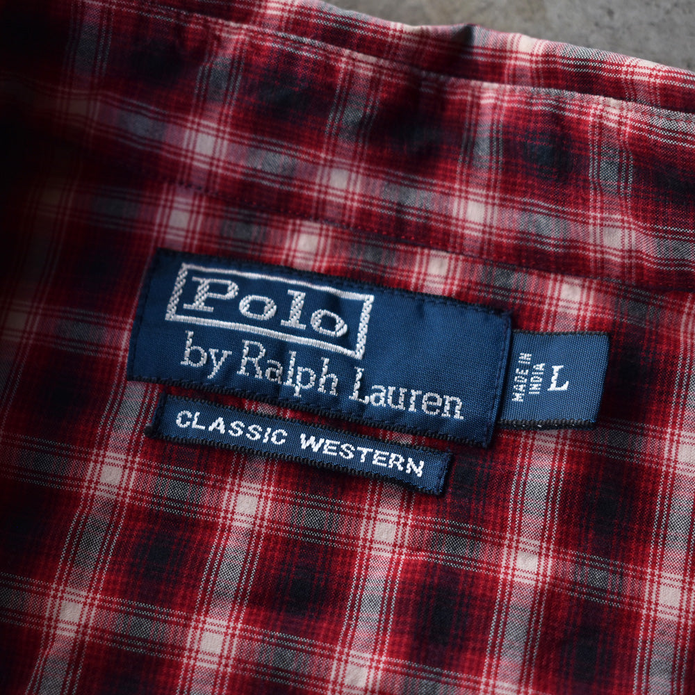 90's　Polo Ralph Lauren/ポロ ラルフ ローレン “CLASSIC WESTERN” チェック ウエスタンシャツ　230519