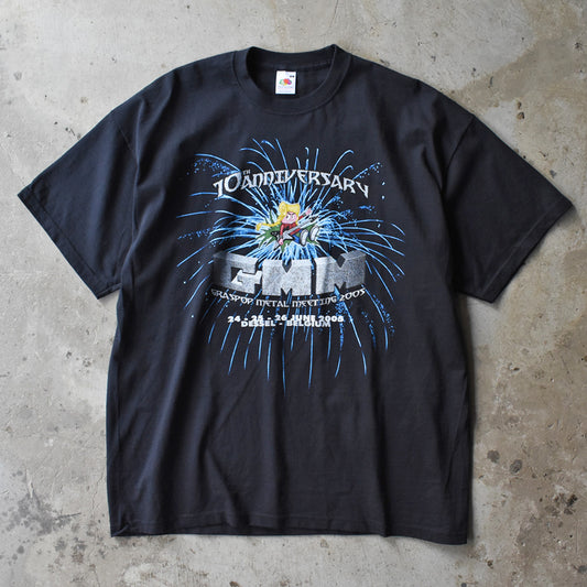 Y2K デッドストック! GRASPOP METAL MEETING “10th Anniversary” メタル フェス Tシャツ 250805
