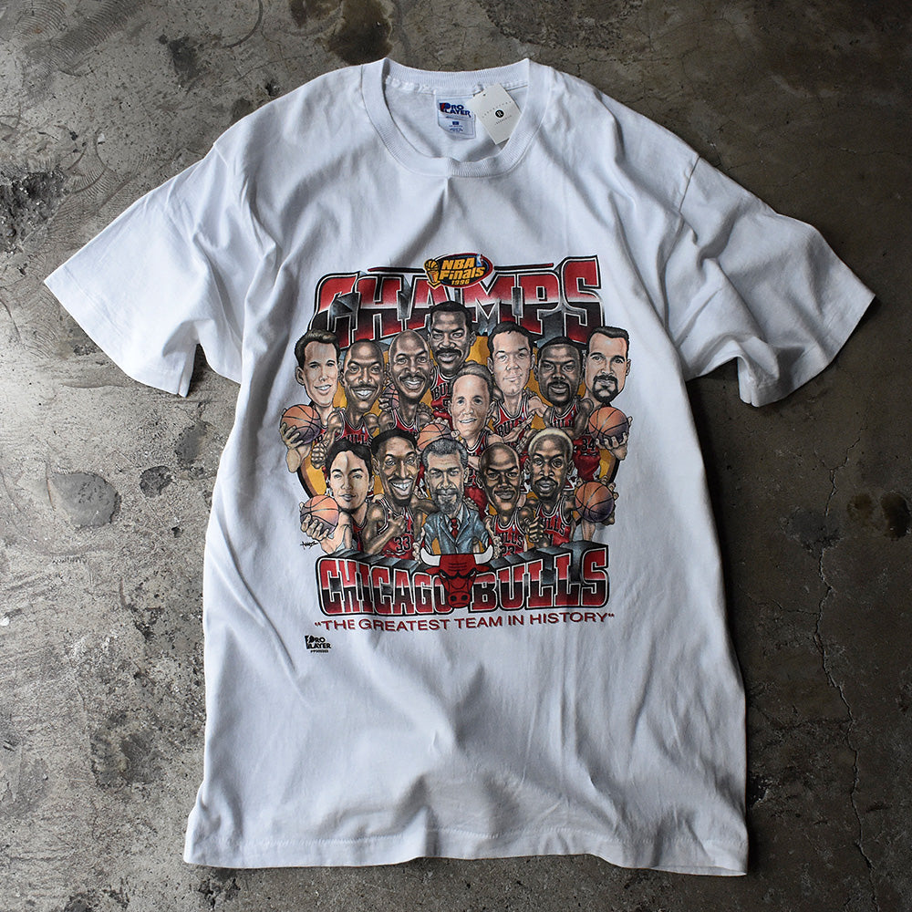 90's　NBA　Chicago Bulls/シカゴ・ブルズ　“1996 NBA CHAMPS” Tee　USA製　230904H