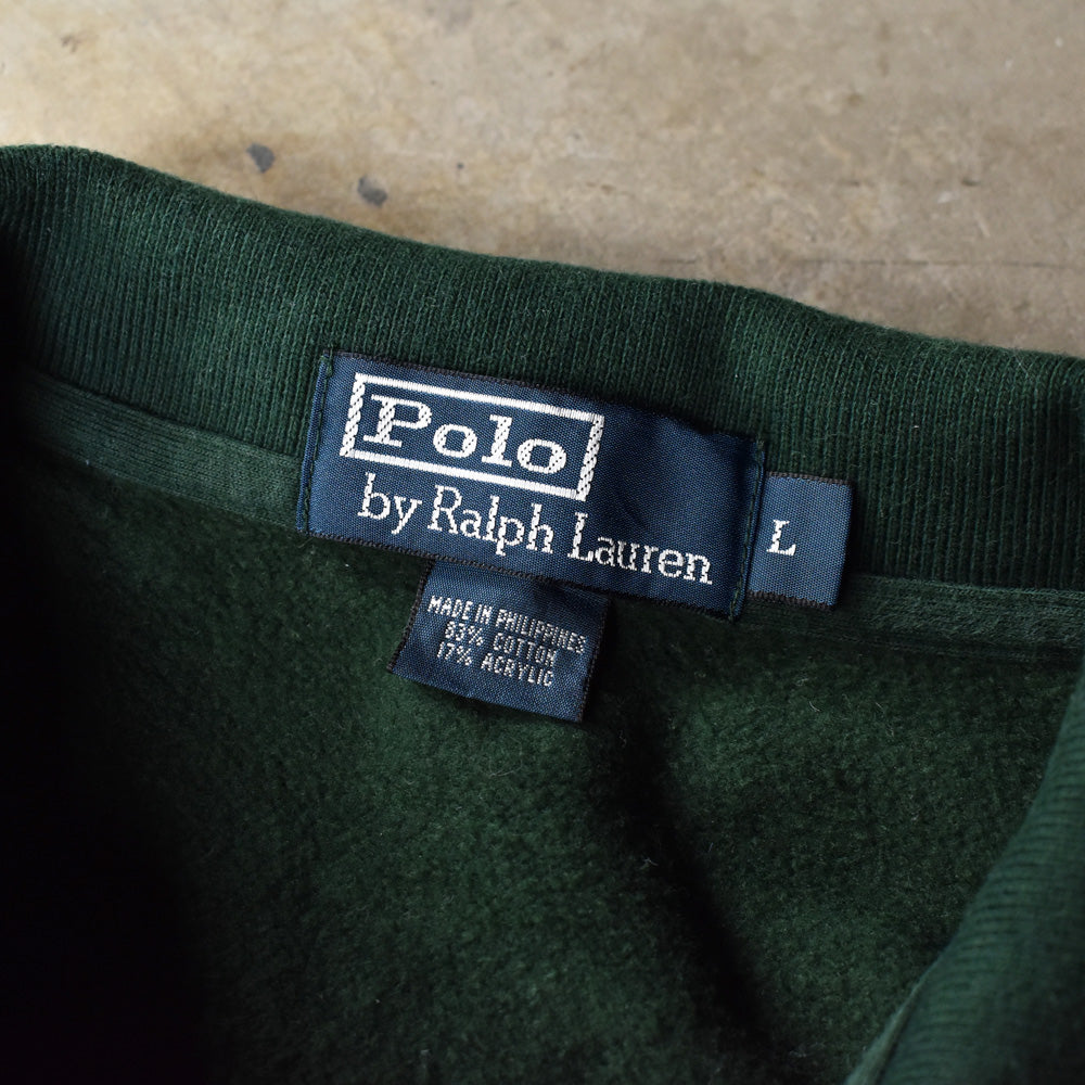90's　Polo Ralph Lauren/ポロ ラルフ ローレン 裏起毛 長袖 ポロシャツ　230706