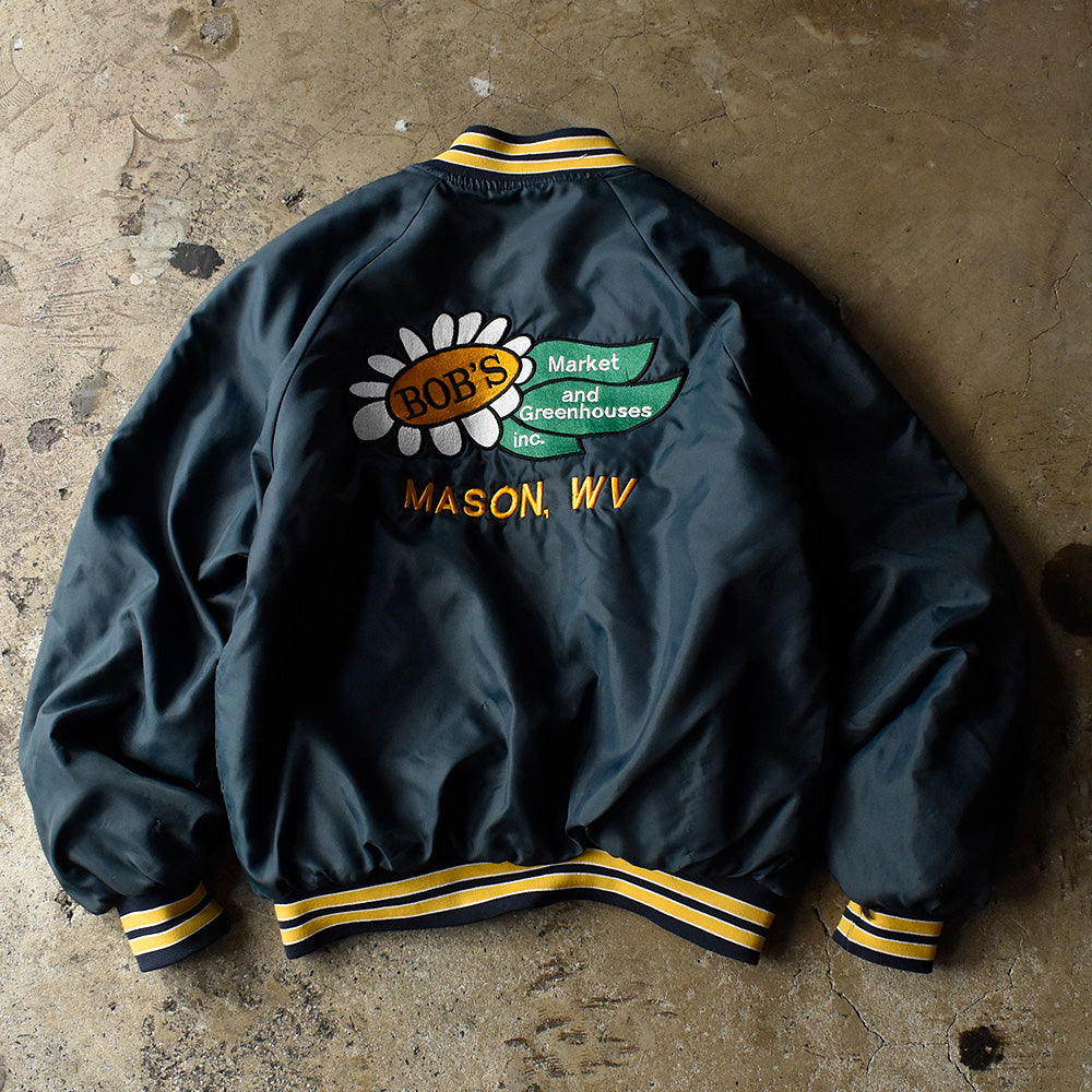 Bob's Market and Greenhouses 企業ロゴ刺繍 ナイロンジャケット 1990年 USA製 ヴィンテージ