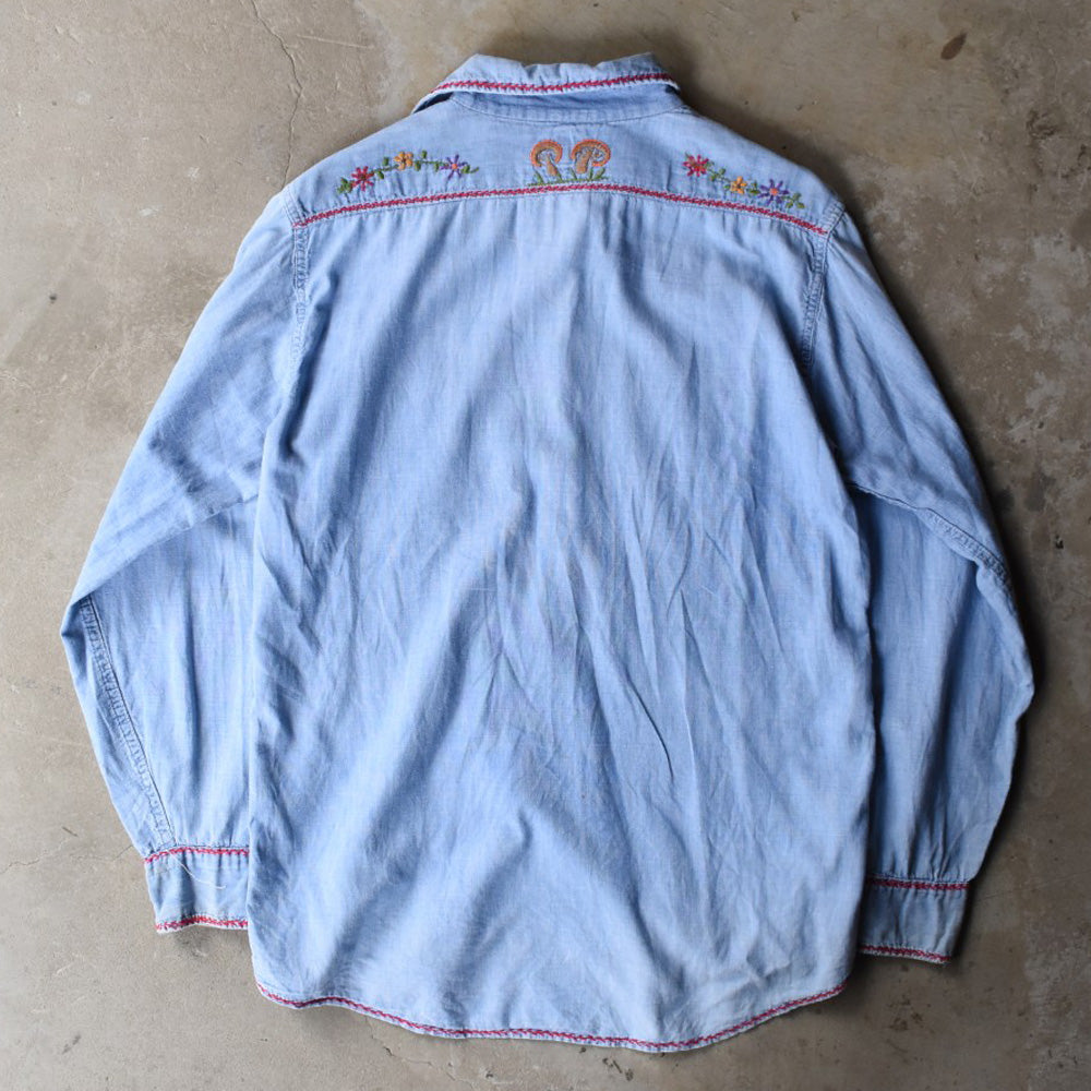 70’s Old Kentucky 刺繡 シャンブレーシャツ 251114H