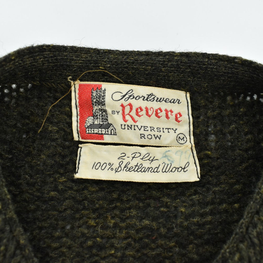 60's Revere UNIVERSITY ROW シェットランドウール カーディガン 261006H