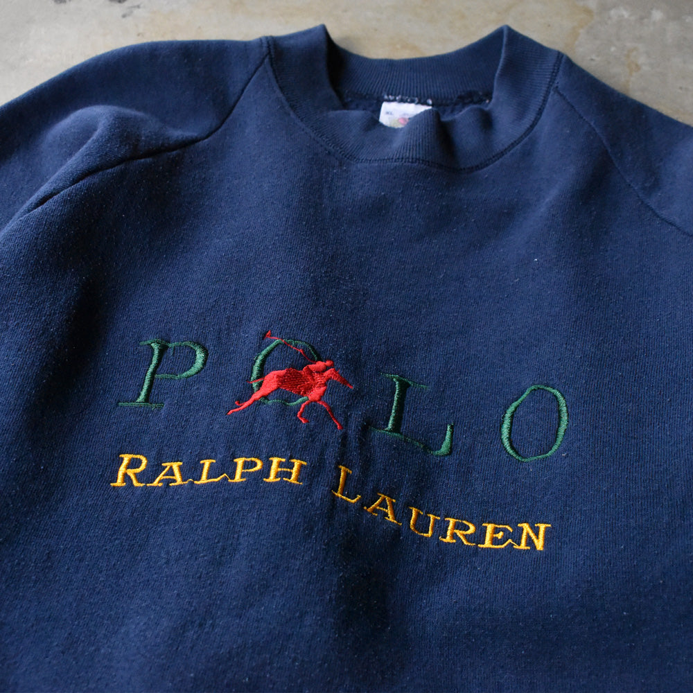 90’s ブートレグ POLO RALPH LAUREN 刺繍ロゴ スウェット USA製 240531