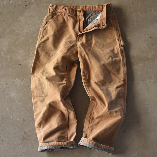 Carhartt チェックライナー ブラウンダック パンツ 231129H