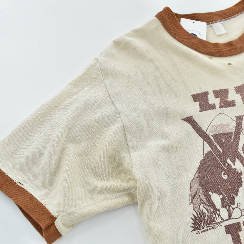 70's ZZ TOP "WORLDWIDE TEXAS TOUR" 1976 リンガー ロックTシャツ 260908H