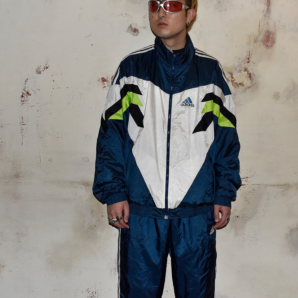 90's～ adidas セットアップ！ ナイロン トラックスーツ250612H