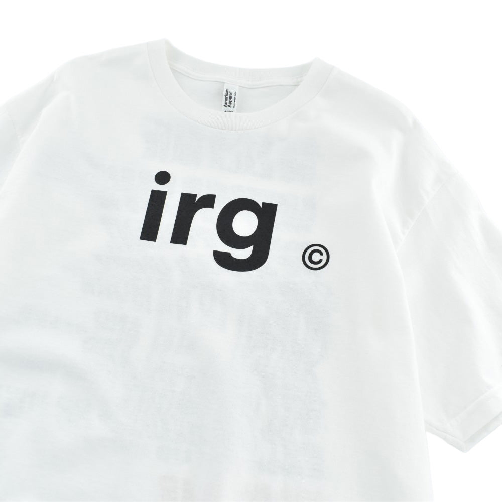 blackmeans irregular "irg©" ロゴTシャツ 260728H