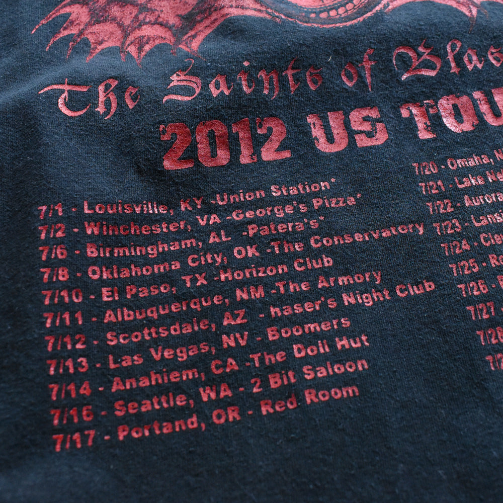 “The Saints of Blasphemy 2012 US TOUR” ブラックメタル ロック Tシャツ 250705