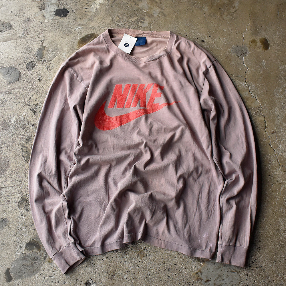 ナイキ 紺タグ ロゴ ロングスリーブTシャツ 1980年 ヴィンテージ