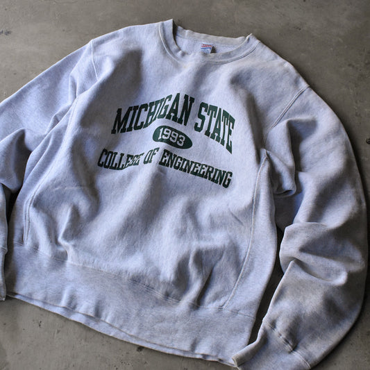 90's SOFFE “MICHIGAN STATE COLLEGE OF ENGINEERING” リバースタイプ スウェット USA製 240529