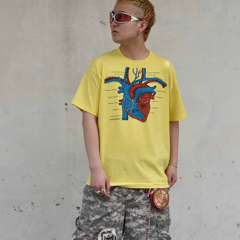 90's Anatomical Heart “解剖学的心臓” Tシャツ USA製 250521H