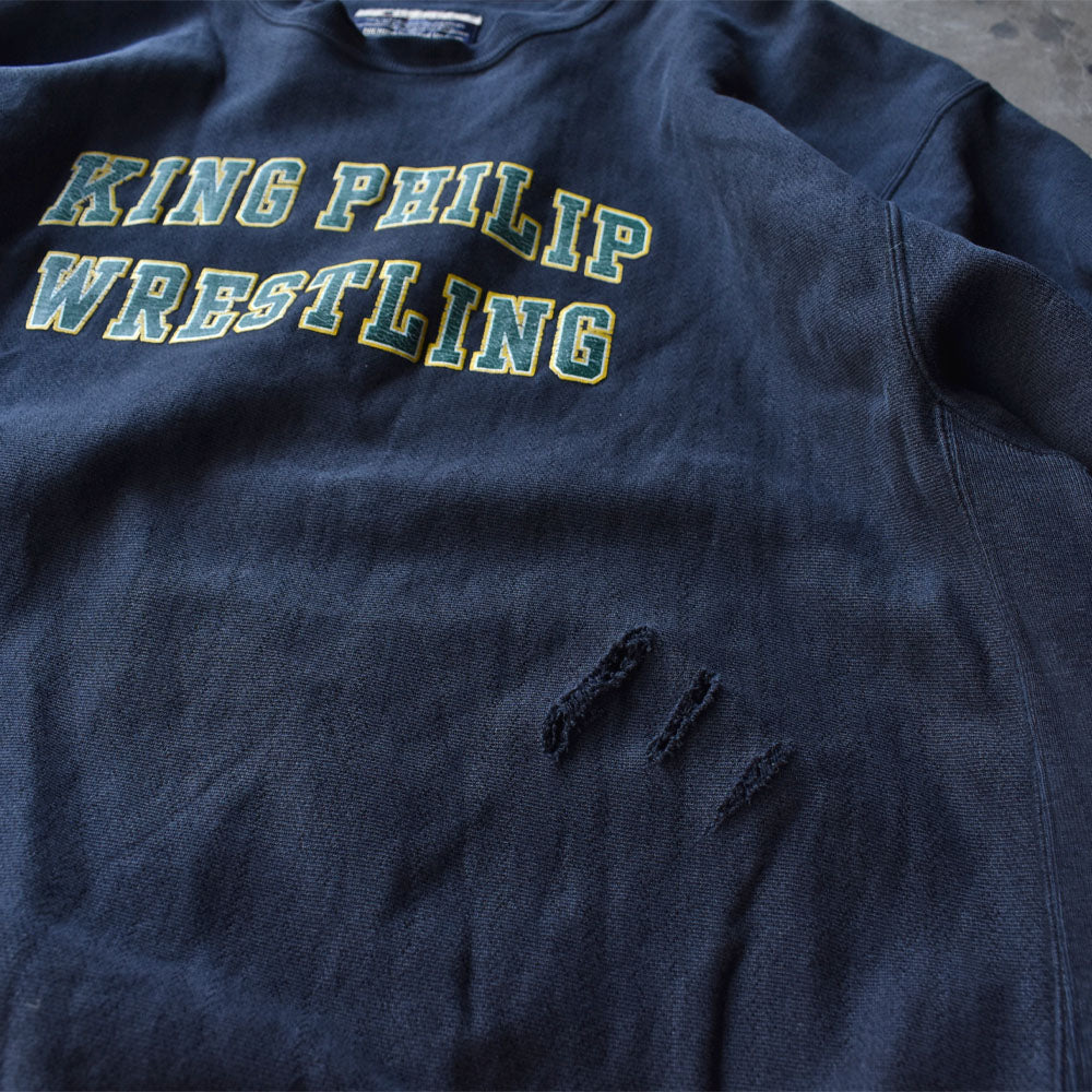 Y2K Champion “KING PHILIP WRESTLING” RWスウェット 231007