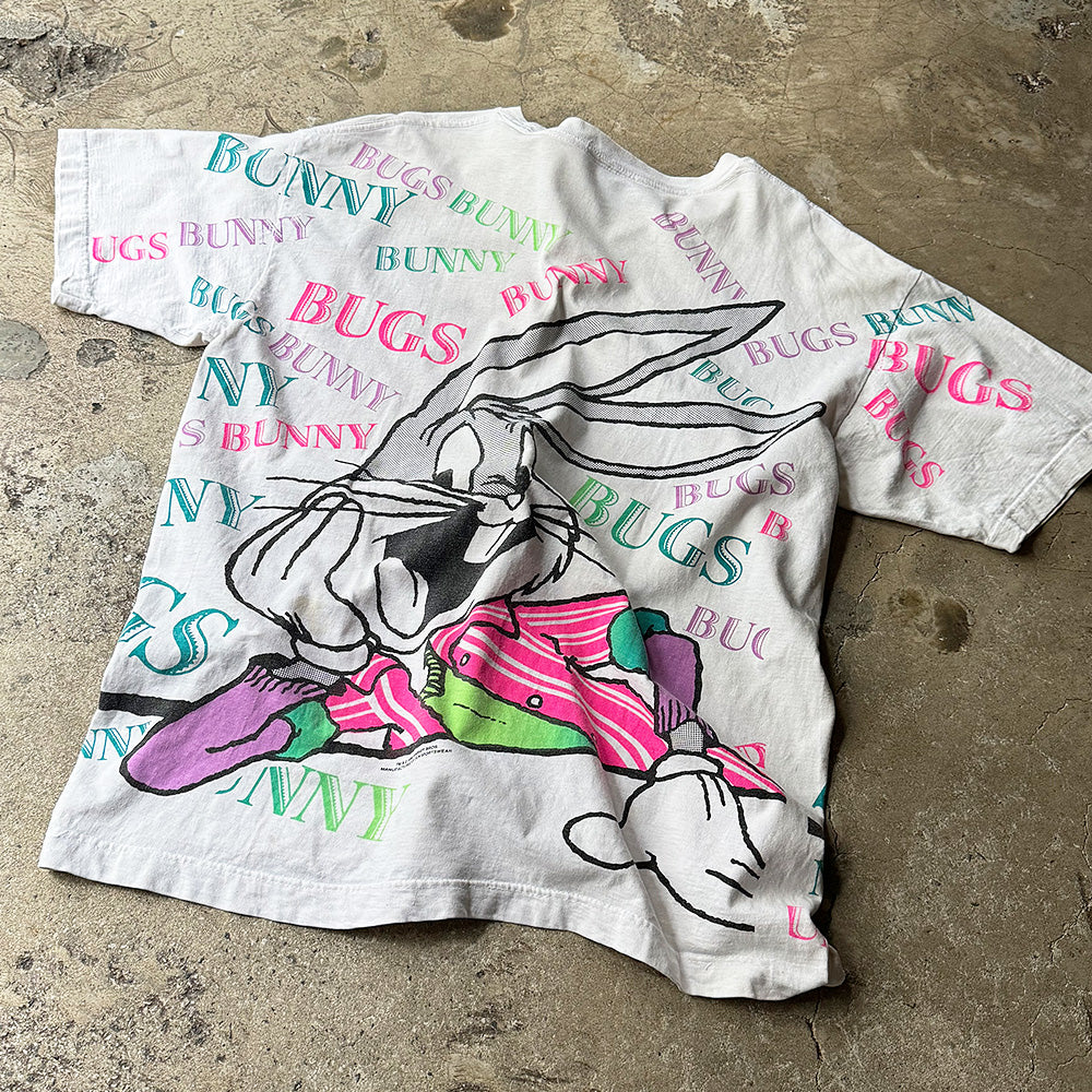 90's AOP！ Looney Tunes “Bugs Bunny Tシャツ 240309H