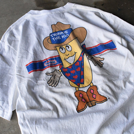 90's “Hostess Twinkies / Twinkie the Kid” 両面プリント 企業ロゴ Tシャツ USA製 240401