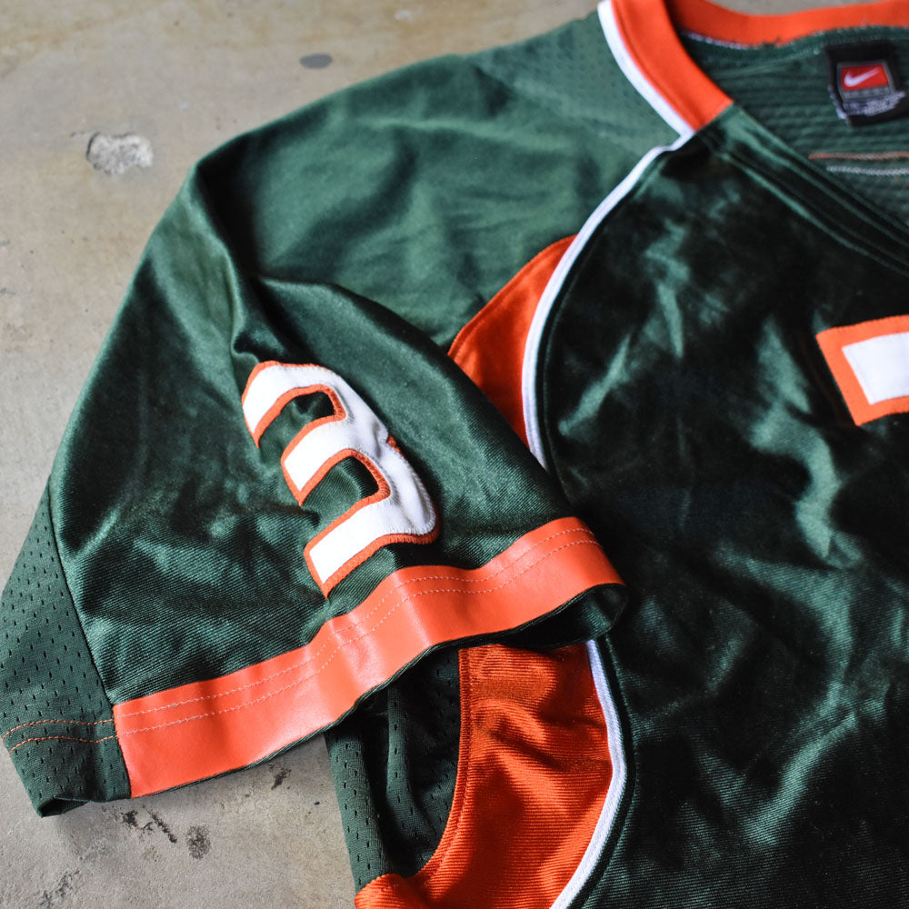 Y2K NIKE “Miami Hurricanes #3“ フットボール ゲームシャツ 240629
