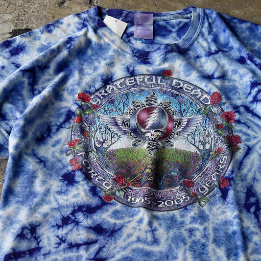 Y2K Grateful Dead “1965-2005” スカルデッド タイダイ ロック Tシャツ 250728H