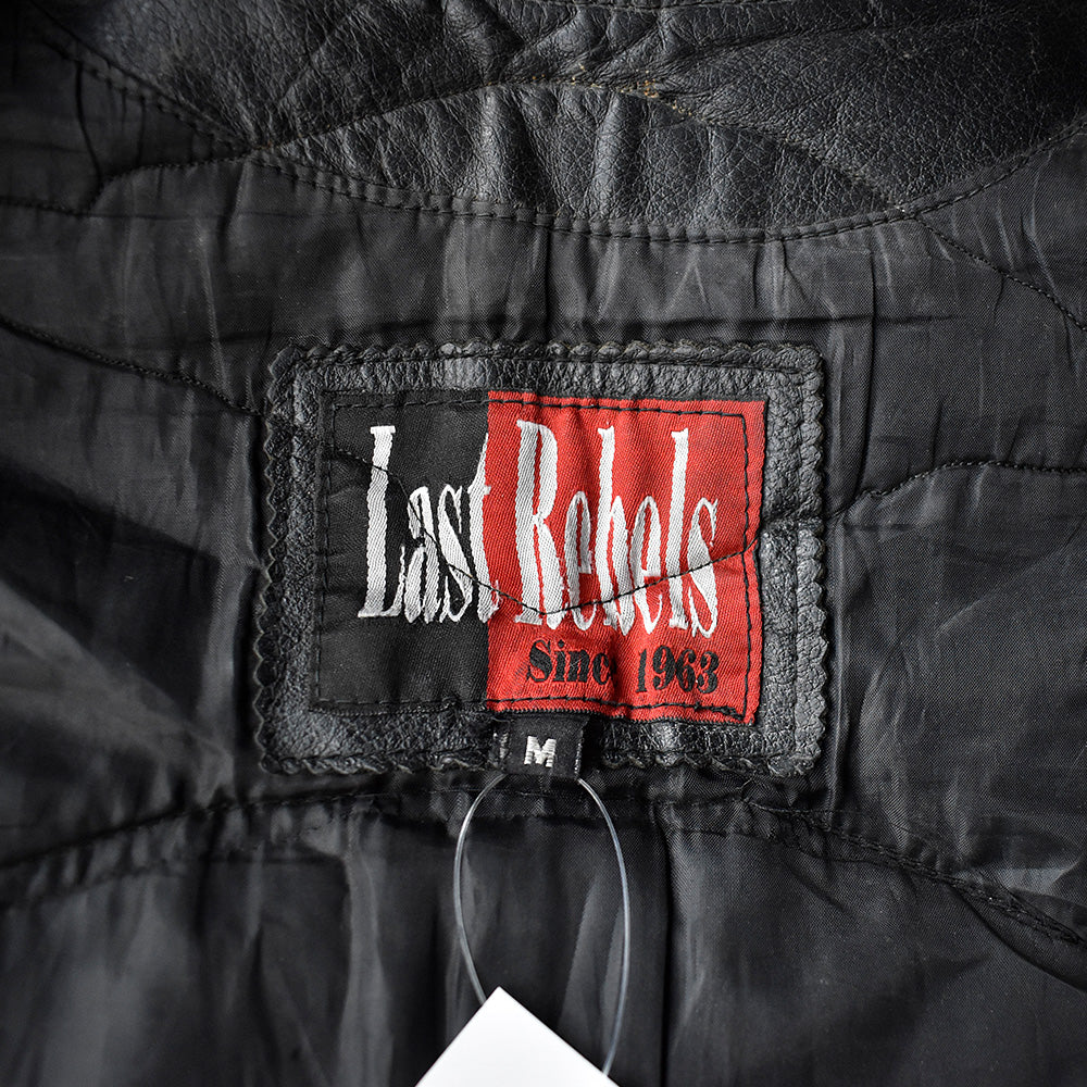 90's LAST REBELS “Harley-Davidson ピンズ＆ワッペン” MCレザーベスト 250517H