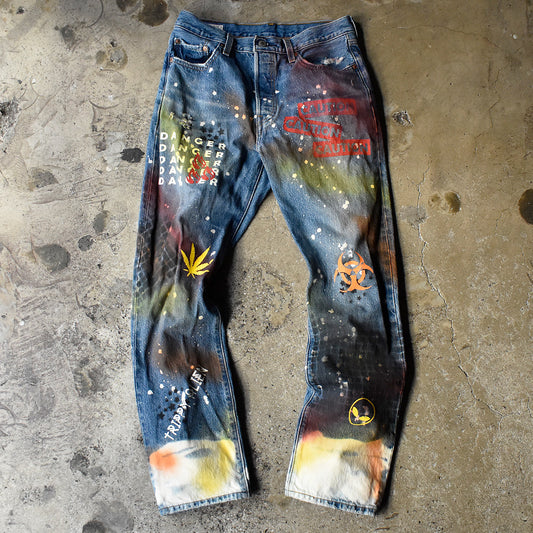 Levi’s 501 アートグランジ! デニムパンツ 250109H