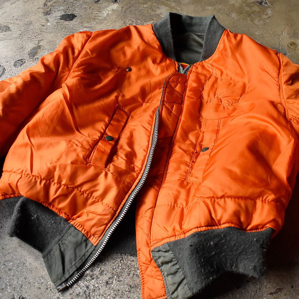 80's ALPHA “Mötley Crüe×USMC”ワッペン付き！ MA-1 フライトジャケット USA製 240212H