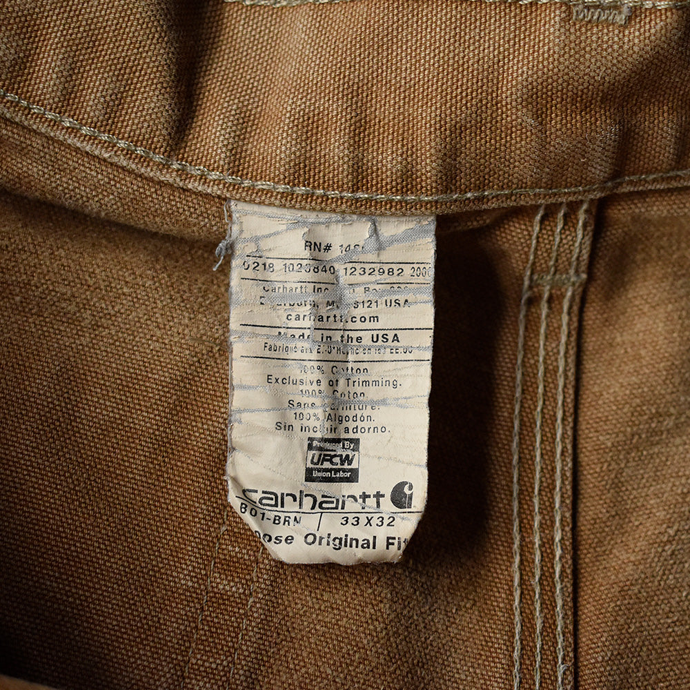 90's～ ペンキ！ Carhartt ダブルニー ダック ワークパンツ USA製 231129H