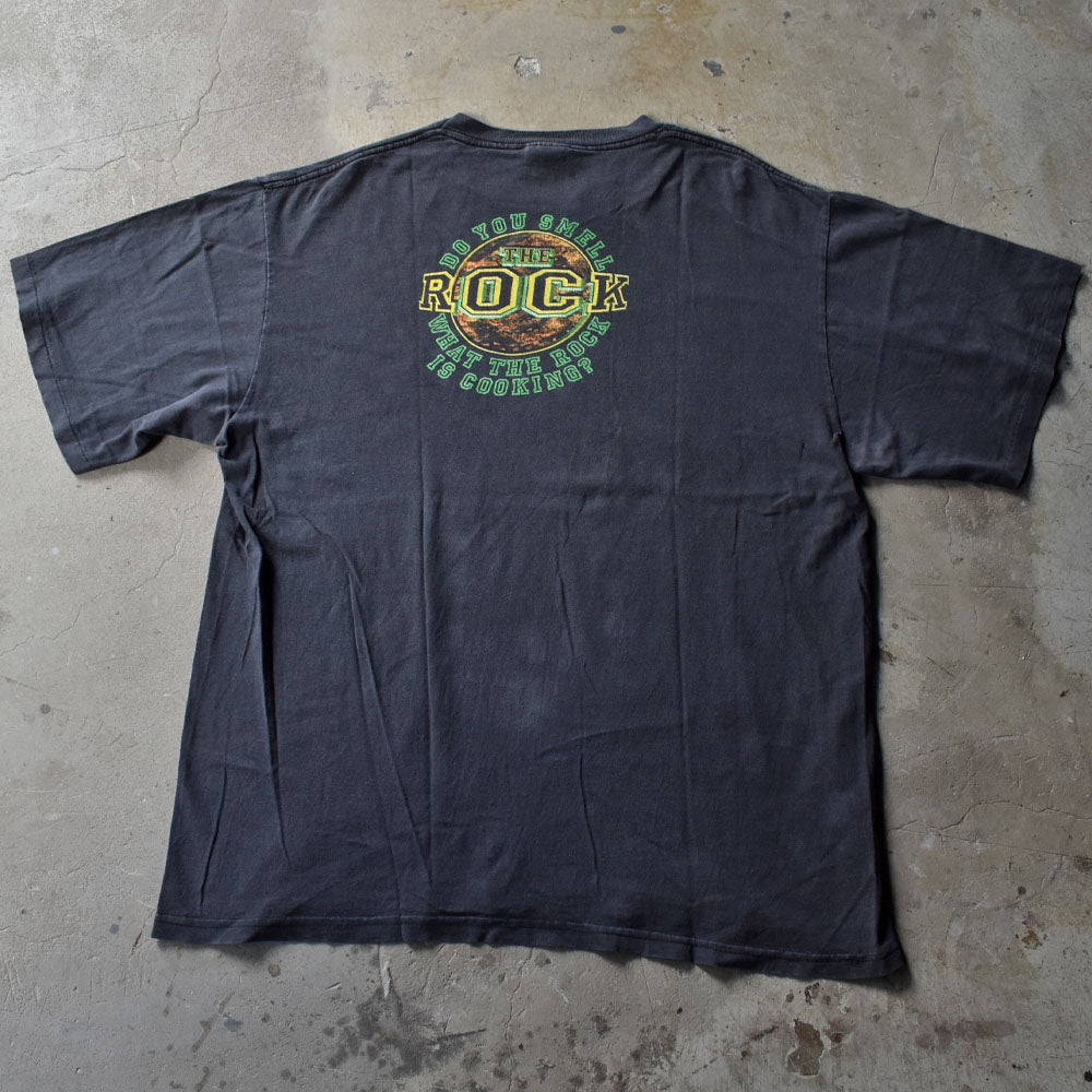 90's WWE/World Wrestling Entertainment “The Rock” ドウェイン・ジョンソン プロレス Tシャツ USA製 230915