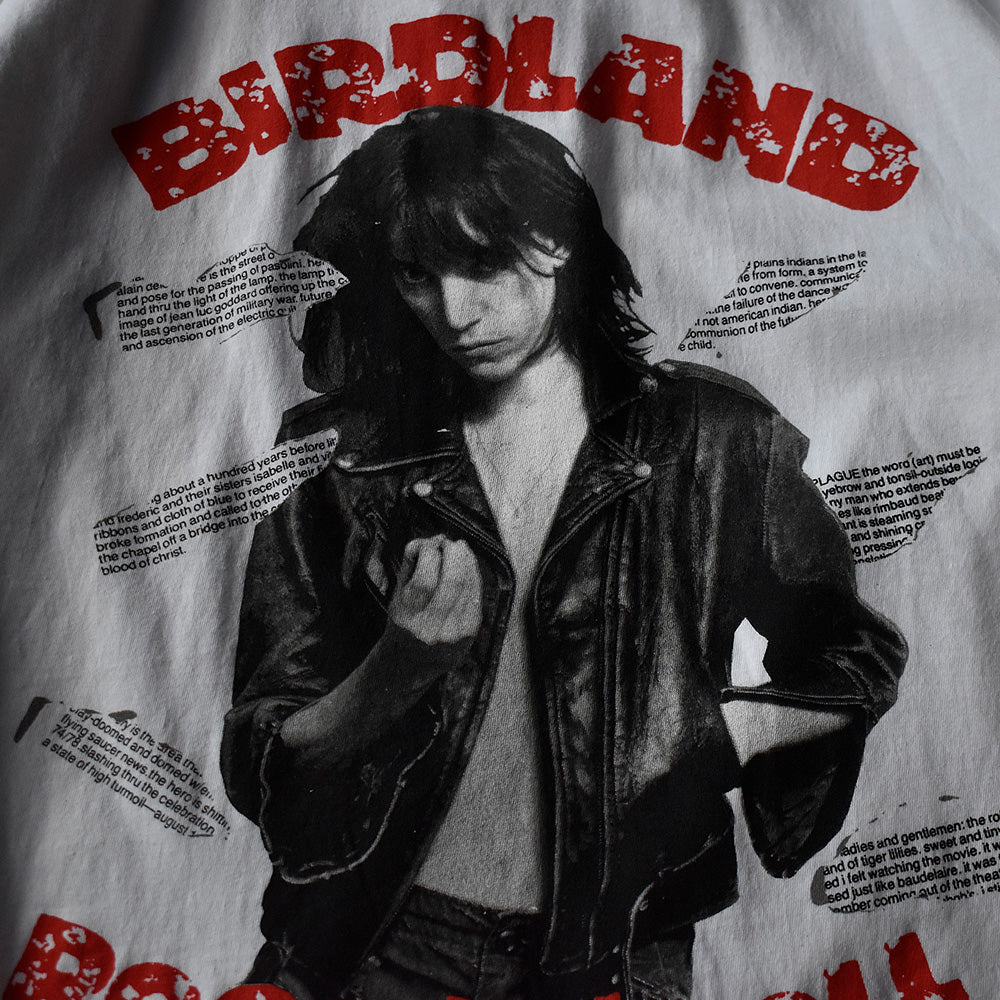 90's Birdland “ROCK 'N' ROLL NIGGERS” Tour Patti Smith Tシャツ