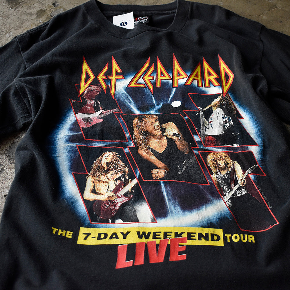 90's Def Leppard “THE 7-DAYS WEEKEND TOUR“ Live Tシャツ 240529H