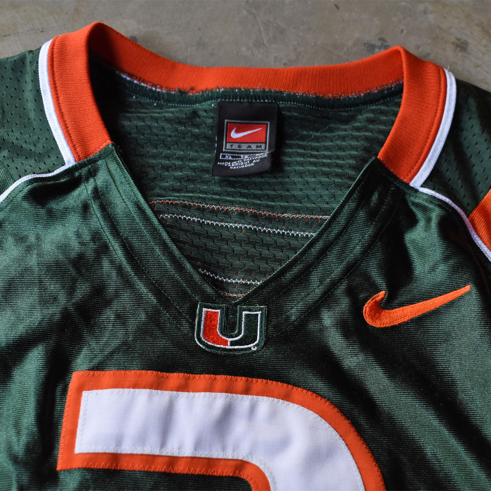Y2K NIKE “Miami Hurricanes #3“ フットボール ゲームシャツ 240629