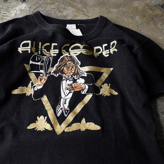 アリス・クーパー Welcome to My Nightmare アイロンプリント Tシャツ 70年代 ブラック USA製 ヴィンテージ