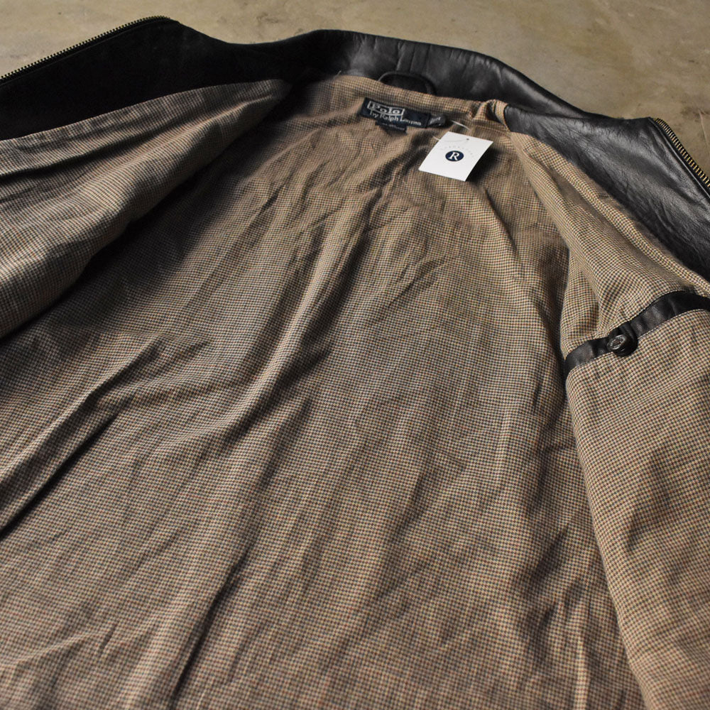 90's Polo Ralph Lauren スイングトップ レザージャケット 240507