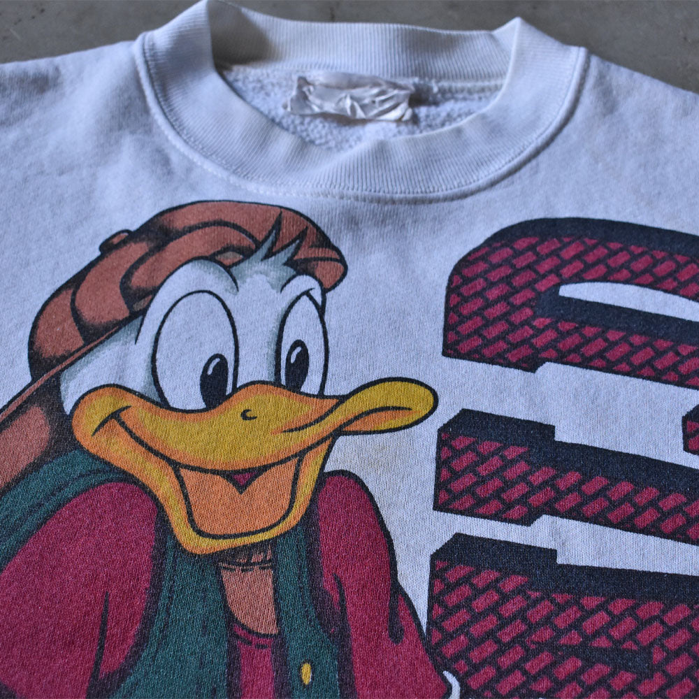 90’s Disney “DONALD” クルーネック スウェット 240226H