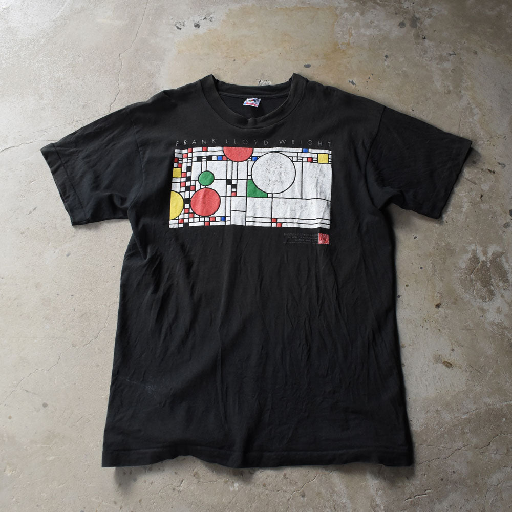 フランク・ロイド・ライト アートTシャツ 1993年 ブラック ヴィンテージ