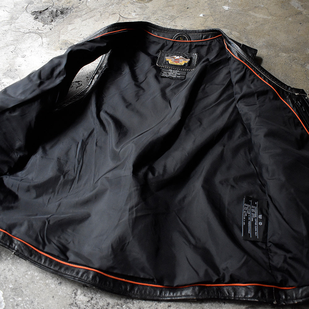 90's～ Harley-Davidson レザーベスト 240307