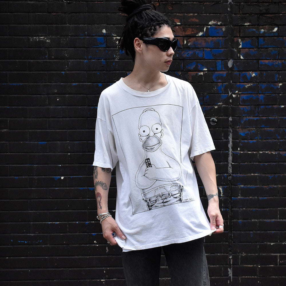 90's THE SIMPSONS Couch Potato “Calvin Kleinパロディ！“ Tシャツ 240718H
