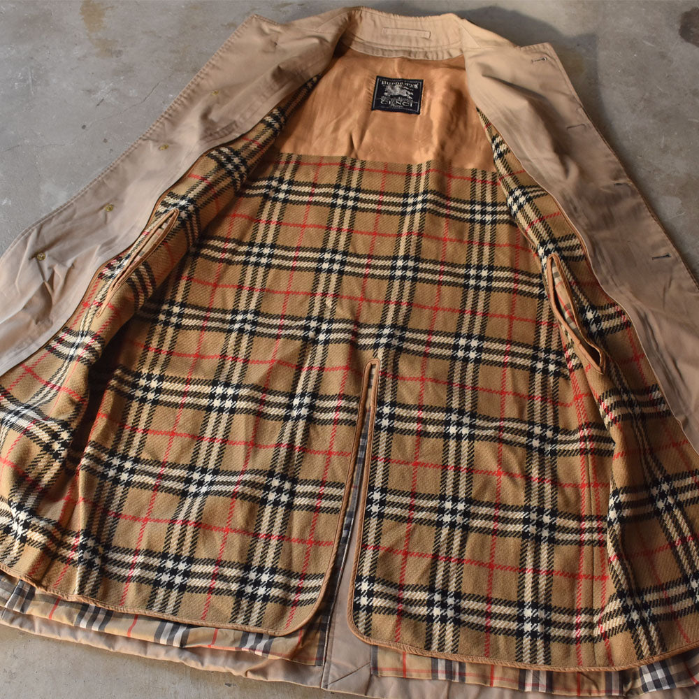 80's Burberry バーバリーチェック ライナー付き バルマカーンコート