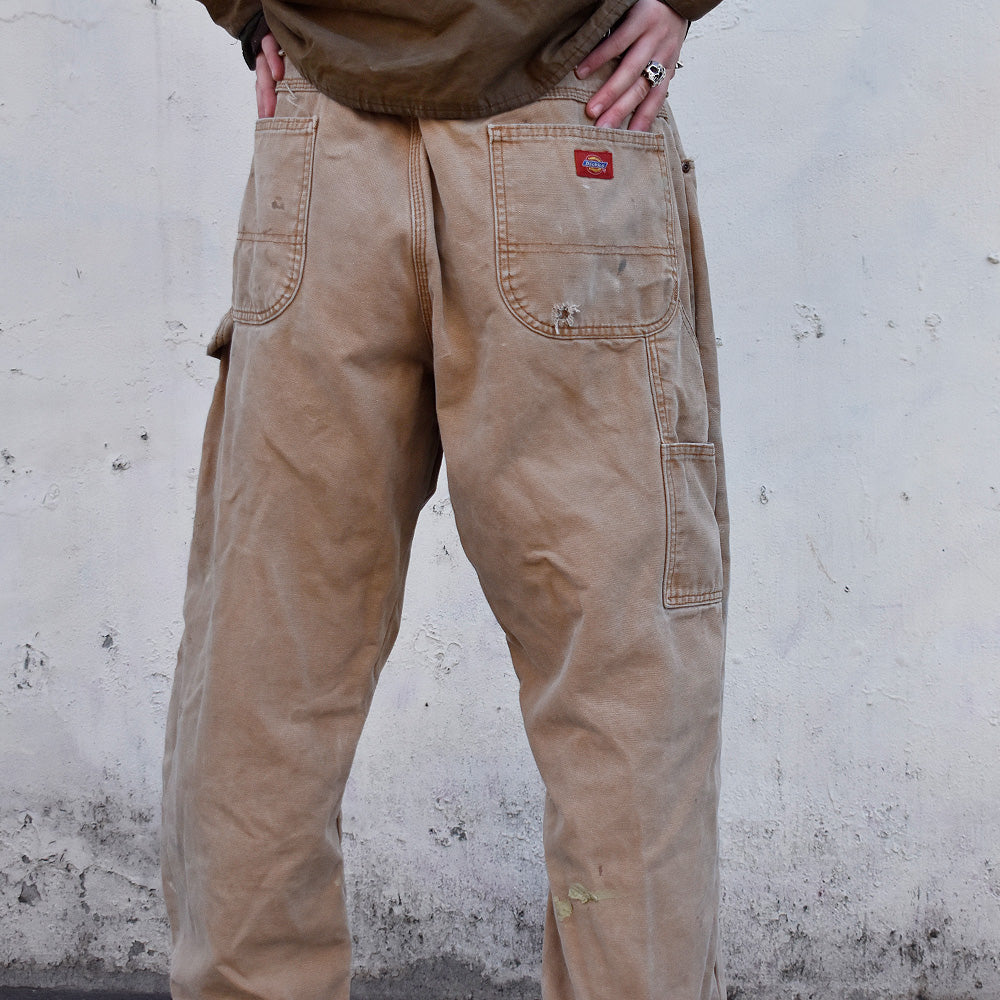 90's Dickies ペンキ！ シャドーチェックライナー ダックパンツ 231227H