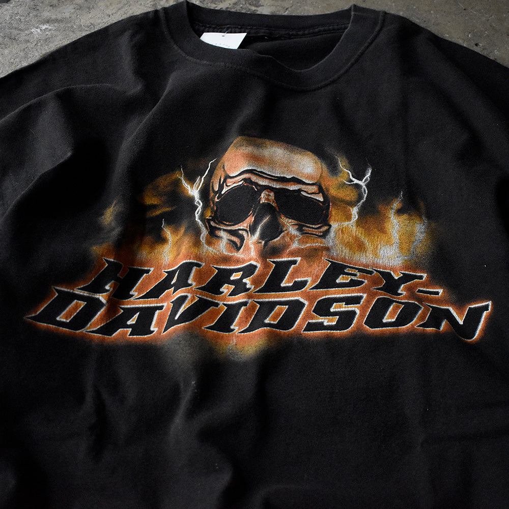 Y2K Harley-Davidson スカルTシャツ 250305H