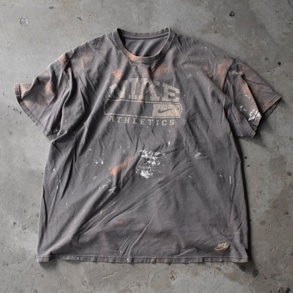 ナイキ ロゴ Tシャツ ペンキ ブリーチ 2010年〜 古着