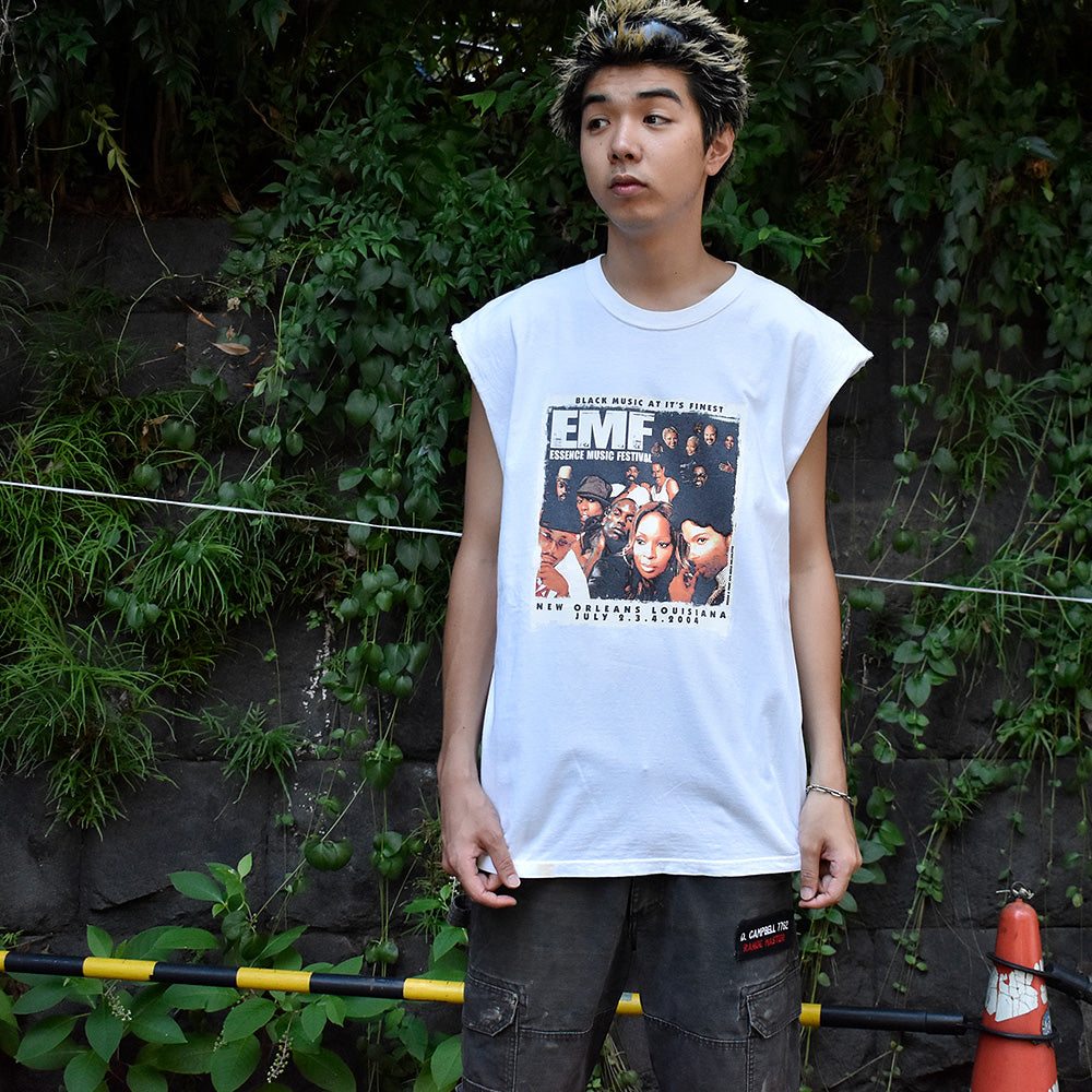 Y2K Essence Music Festival “2004” ノースリーブ フェス Tシャツ 250807H