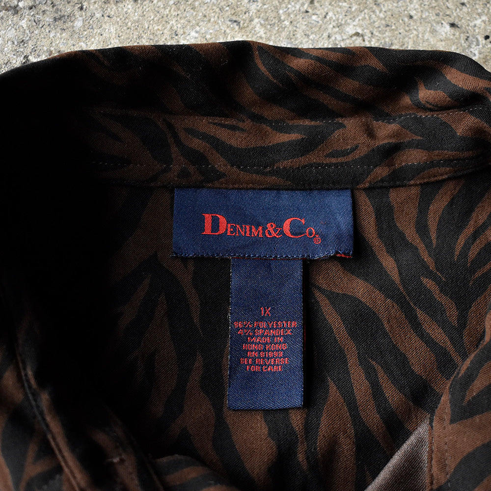 Denim＆Co. ゼブラ柄シャツ 240927H