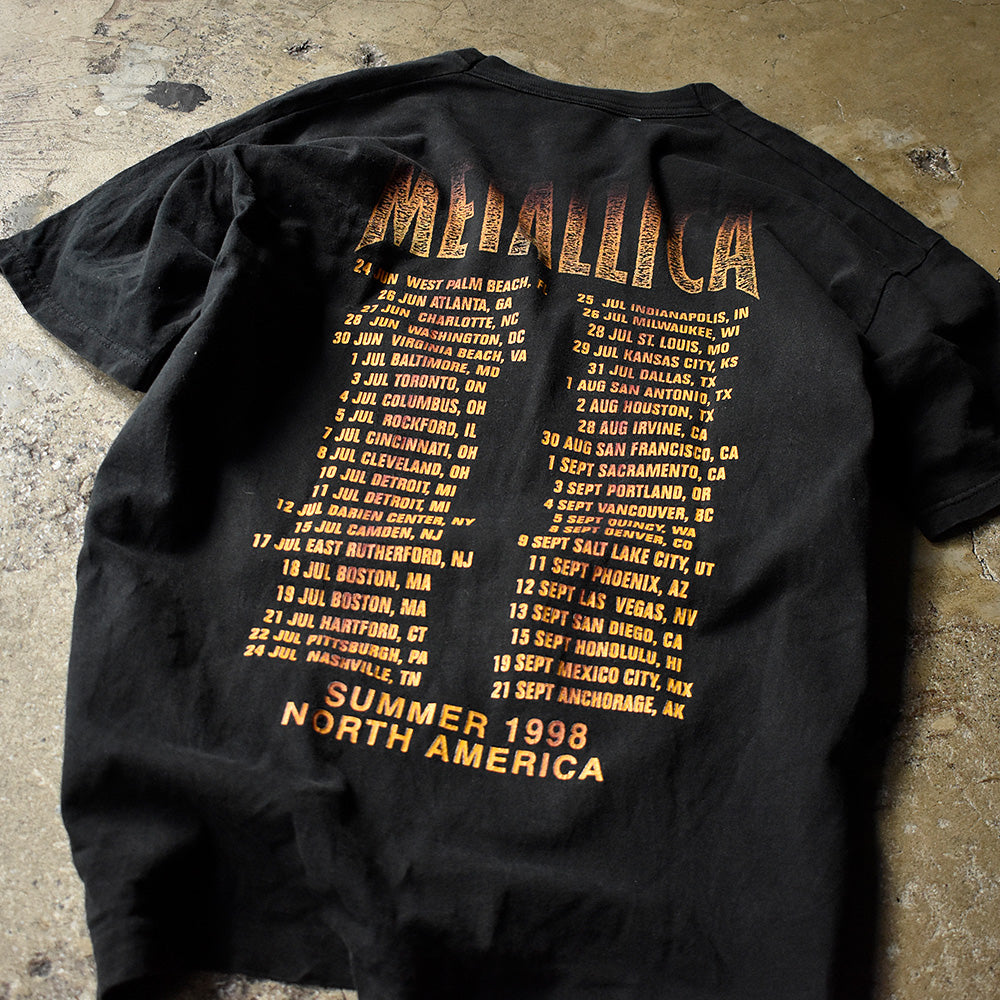 90's METALLICA “SUMMER 1998 NORTH AMERICA” Tour Tシャツ 241202H