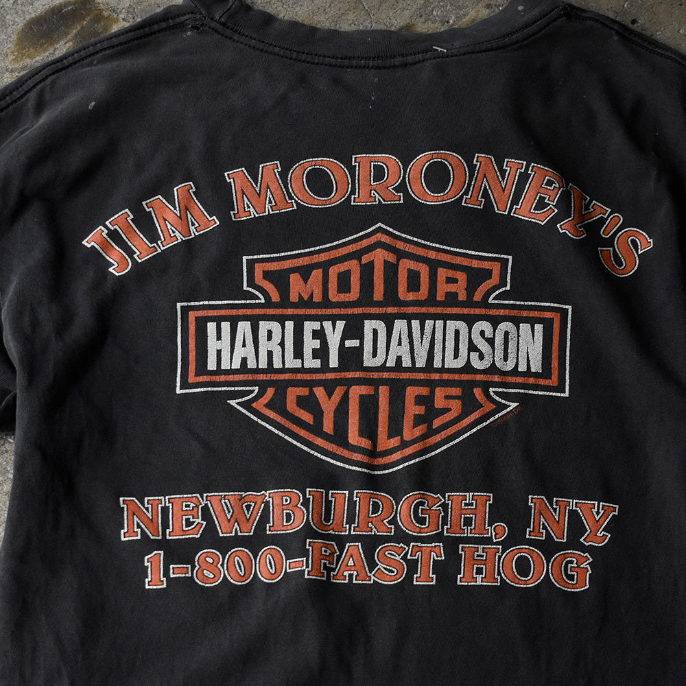 90's ボロ！ Harley-Davidson “星条旗×イーグル” Tシャツ USA製 250604H