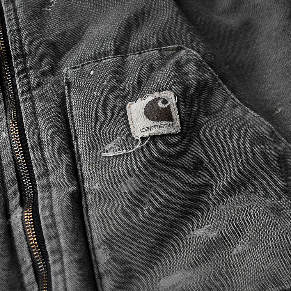 90's～ ダメージ！ ペンキ！ Carhartt  ダック ベスト キルティングライナー 240926H