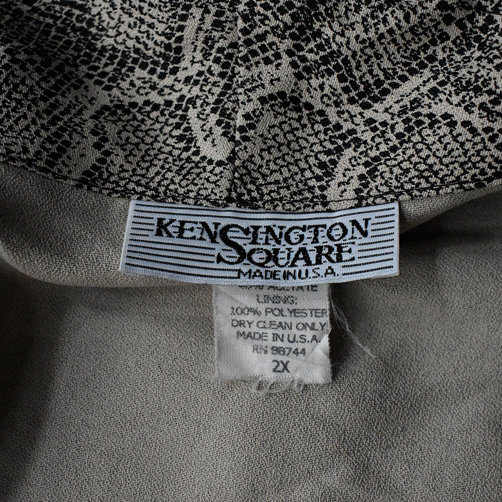 80's kensington square スネーク柄 ジャケット USA製 231118H