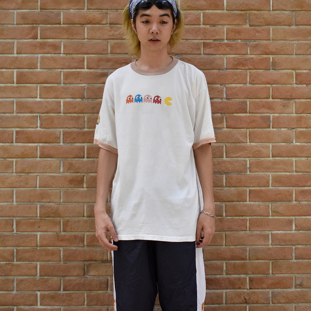 Y2K namco “PAC-MAN” ゲーム リンガーTシャツ 250712H