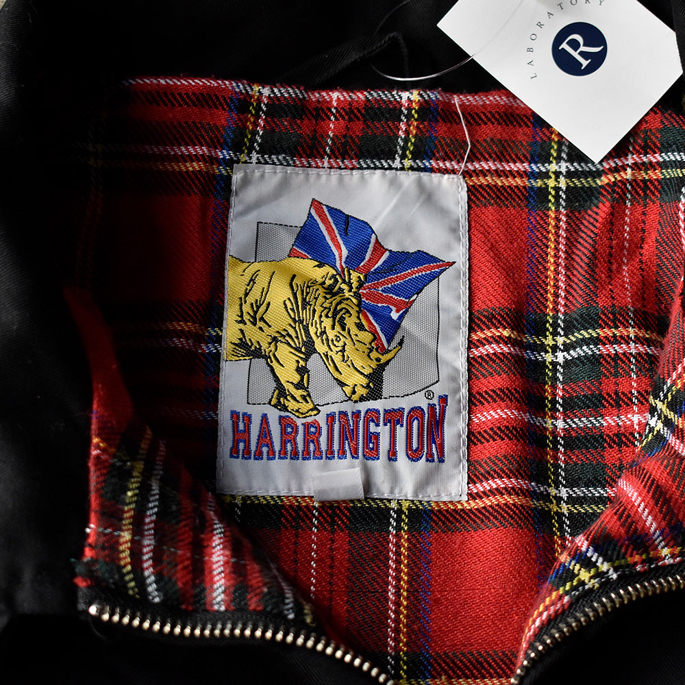 90's～ Harrington ハリントンジャケット ピンズ付き！ ブラック×赤チェック 250317H